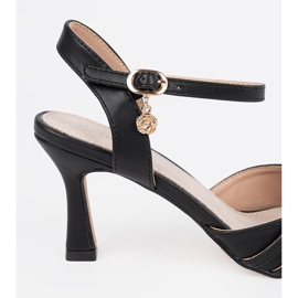 Goodin Zapatos negros con tacón abierto 2