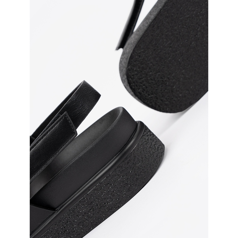 Goodin Sandalias clásicas en la plataforma negra negro 1