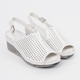 Goodin Sandalias blancas en la cuña blanco 1 Goodin Sandalias blancas en la cuña blanco 1