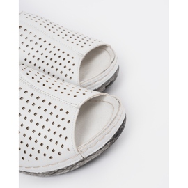 Goodin Sandalias blancas en la cuña blanco 3