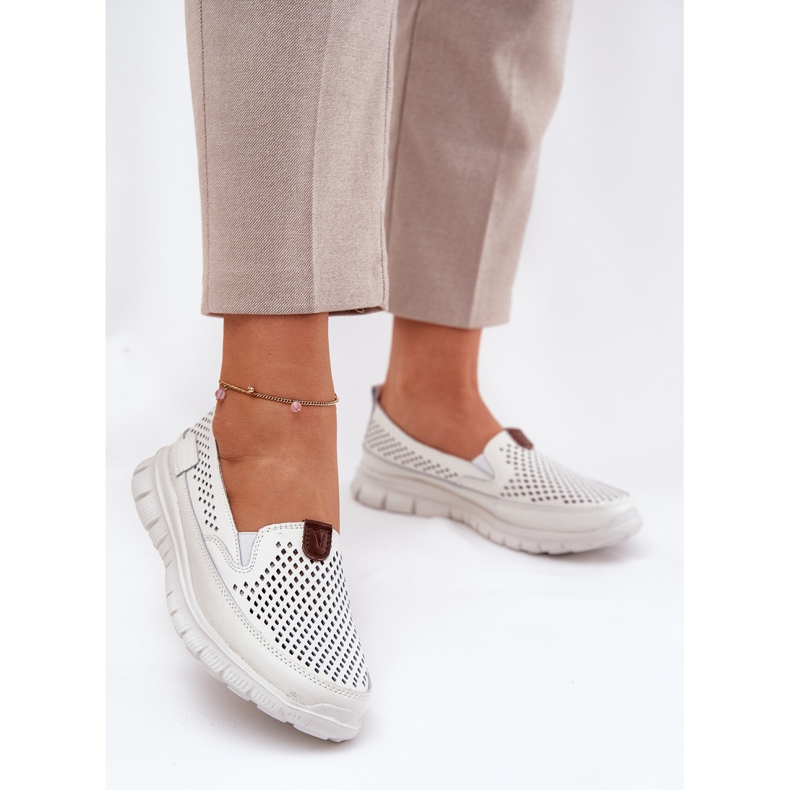 Openwork Vinceza 95336 Ballerinas naturales blanco 2