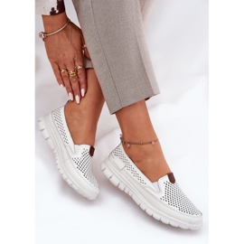 Openwork Vinceza 95336 Ballerinas naturales blanco 7
