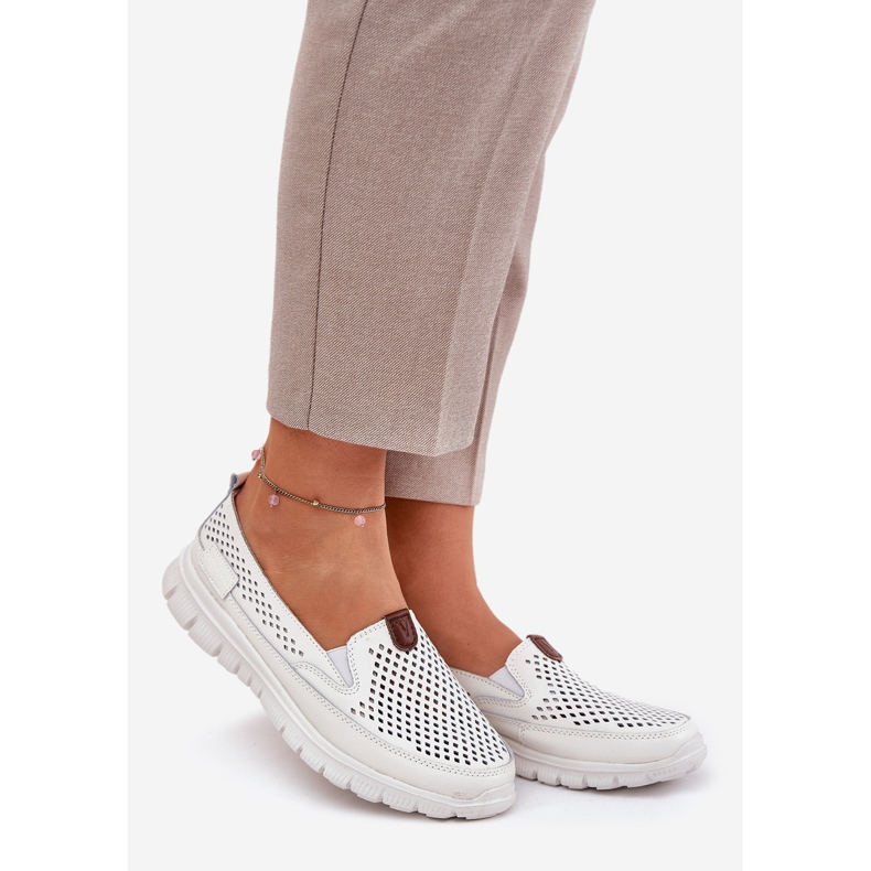 Openwork Vinceza 95336 Ballerinas naturales blanco 1