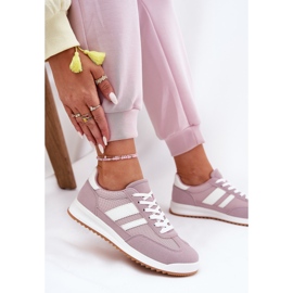 Evento Zapatillas de deporte femeninas con gamuza ecológico púrpura violeta 6