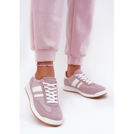 Evento Zapatillas de deporte femeninas con gamuza ecológico púrpura 2