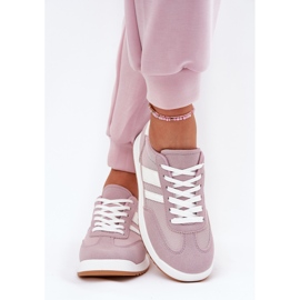 Evento Zapatillas de deporte femeninas con gamuza ecológico púrpura violeta 3