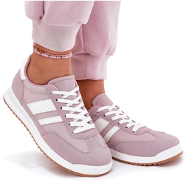 Evento Zapatillas de deporte femeninas con gamuza ecológico púrpura violeta 8