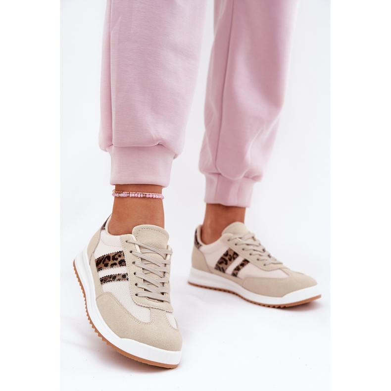 Evento Zapatillas de deporte femeninas con beige de leopardo de gamuza ecológica 2 Evento Zapatillas de deporte femeninas con beige de leopardo de gamuza ecológica 2