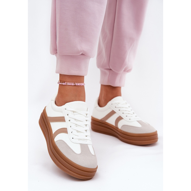 Evento Zapatillas con plataforma para mujer, color blanco 2 Evento Zapatillas con plataforma para mujer, color blanco 2