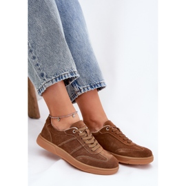 Evento Zapatillas de deporte marrón para mujeres de gamuza 6