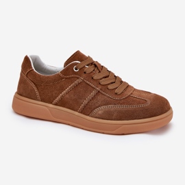 Evento Zapatillas de deporte marrón para mujeres de gamuza 4