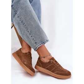 Evento Zapatillas de deporte marrón para mujeres de gamuza 7