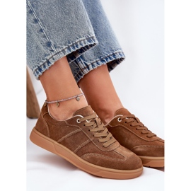 Evento Zapatillas de deporte marrón para mujeres de gamuza 8