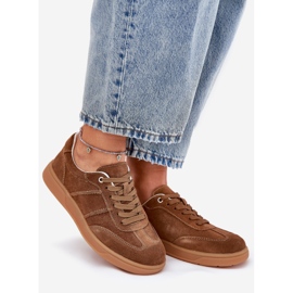 Evento Zapatillas de deporte marrón para mujeres de gamuza 1