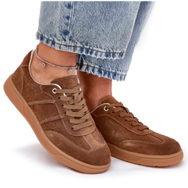 Evento Zapatillas de deporte marrón para mujeres de gamuza 9