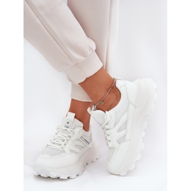 Evento Zapatillas deportivas de zapatillas para mujeres en una suela blanca gruesa blanco 3