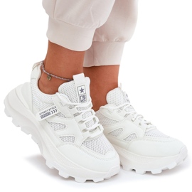 Evento Zapatillas deportivas de zapatillas para mujeres en una suela blanca gruesa blanco 9