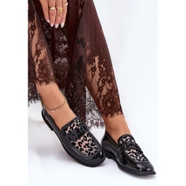 Mocasines barnizados de cuero con Vinceza Mesh 31931 Negro 5