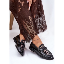 Mocasines barnizados de cuero con Vinceza Mesh 31931 Negro 6