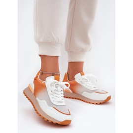 Zapatos deportivos de cuero con Vinceza 66775 MESH FUBLERA naranja 2