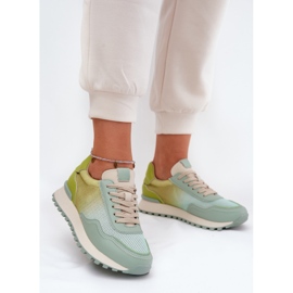 Zapatos deportivos de cuero con Vinceza 66775 MESH FUBLERA verde 2