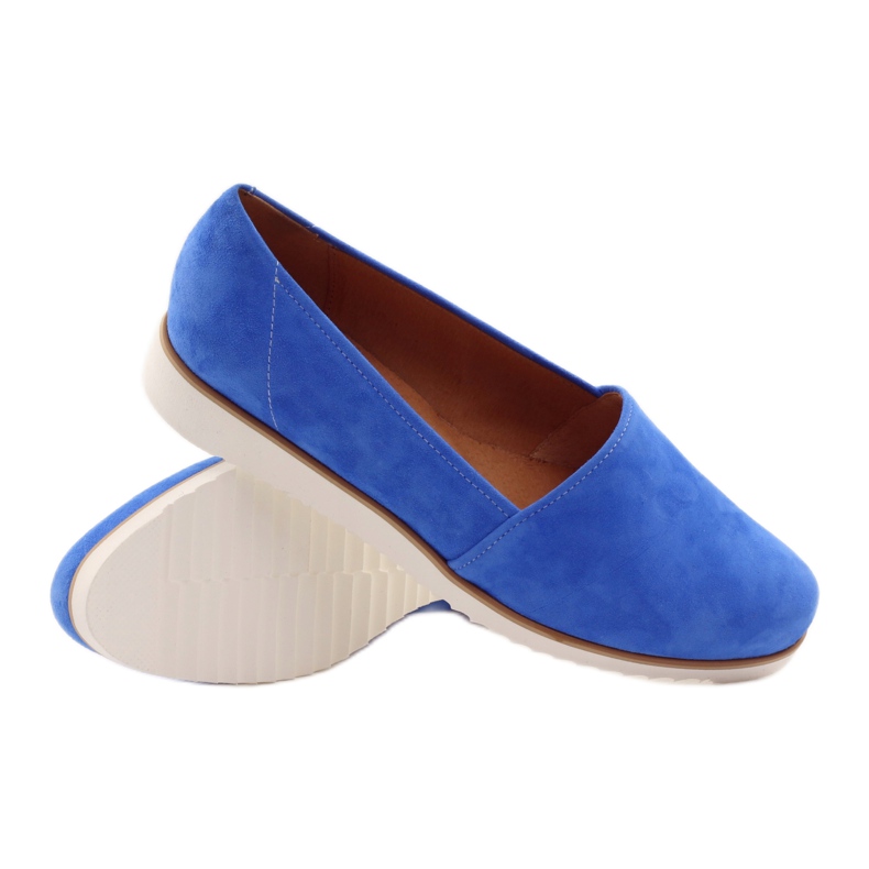 Badura Zapatos de cuero para mujeres azules 3