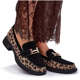Moccasins de gamuza Vinceza 66791 impresión de leopardo negro 9