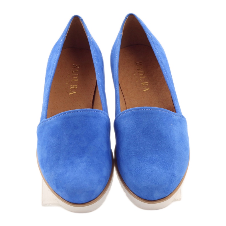 Badura Zapatos de cuero para mujeres azules 4