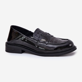 Pintado Vinceza 91125 Mocasines de cuero para mujeres negro 4