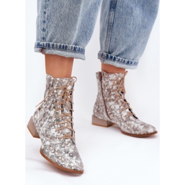 Maciejka de tacón plano de cuero 06391-25 botas beige 2 Maciejka de tacón plano de cuero 06391-25 botas beige 2