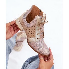Botas de cuero botas maciejka 05541-04 beige-duard 9