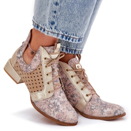 Botas de cuero botas maciejka 05541-04 beige-duard 10