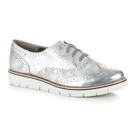Kylie Zapatos plateados con cordones gris 1