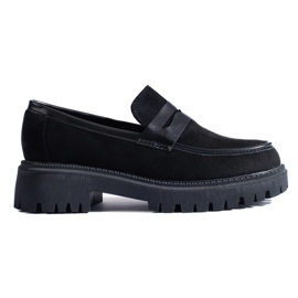 Mocasines de mujer Shelovet en ante negro 4