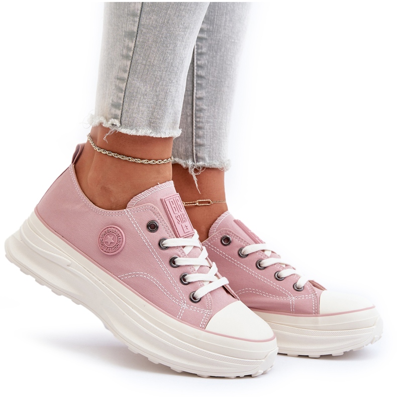 Zapatillas de mujer con suela maciza Big Star NN274129 Rosa 5