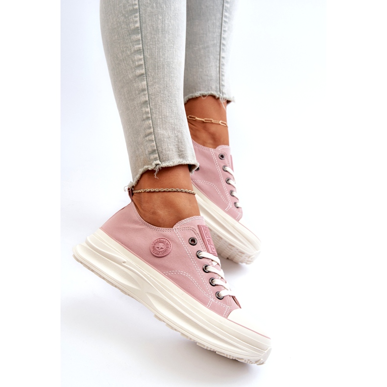 Zapatillas de mujer con suela maciza Big Star NN274129 Rosa 1