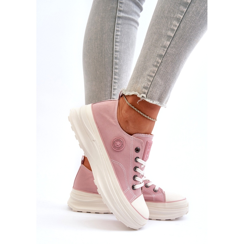 Zapatillas de mujer con suela maciza Big Star NN274129 Rosa 4
