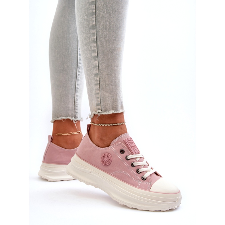 Zapatillas de mujer con suela maciza Big Star NN274129 Rosa 3