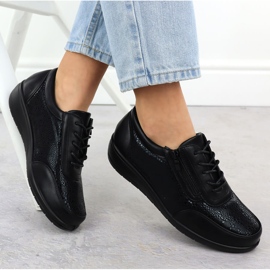 Zapatos deportivos para mujeres con un cómodo control deslizante Black Unisoft 9017 negro 4