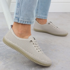 Los zapatos de trabajo de trabajo para mujeres resbalaron beige filippo dp6140 6