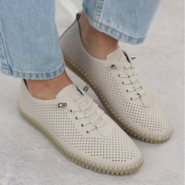 Los zapatos de trabajo de trabajo para mujeres resbalaron beige filippo dp6140 7