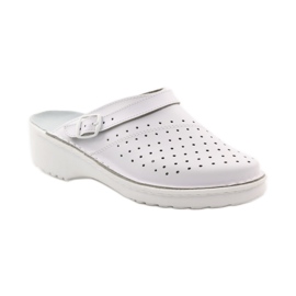 Zapatillas blancas con cuña médica ortopédica blanco 1