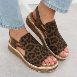 Sandalias de mujeres en la plataforma con beige rieker 62741-90 6