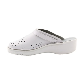 Zapatillas blancas con cuña médica ortopédica blanco 2