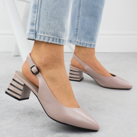 Bombas para mujeres en un tacón decorativo Pink Vinceza 62217 rosado 5