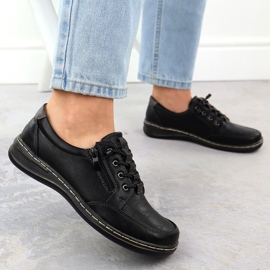 Zapatos para mujeres cómodos negros unisoft 9018 5