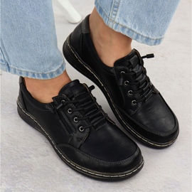 Zapatos para mujeres cómodos negros unisoft 9018 6