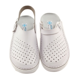 Zapatillas blancas con cuña médica ortopédica blanco 4