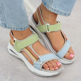 Rieker W3151-90 Sandalias deportivas verde 6
