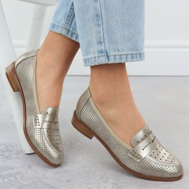 Zapatos de mujer Lores abiertos de oro metálico Potocki 12581 dorado 5